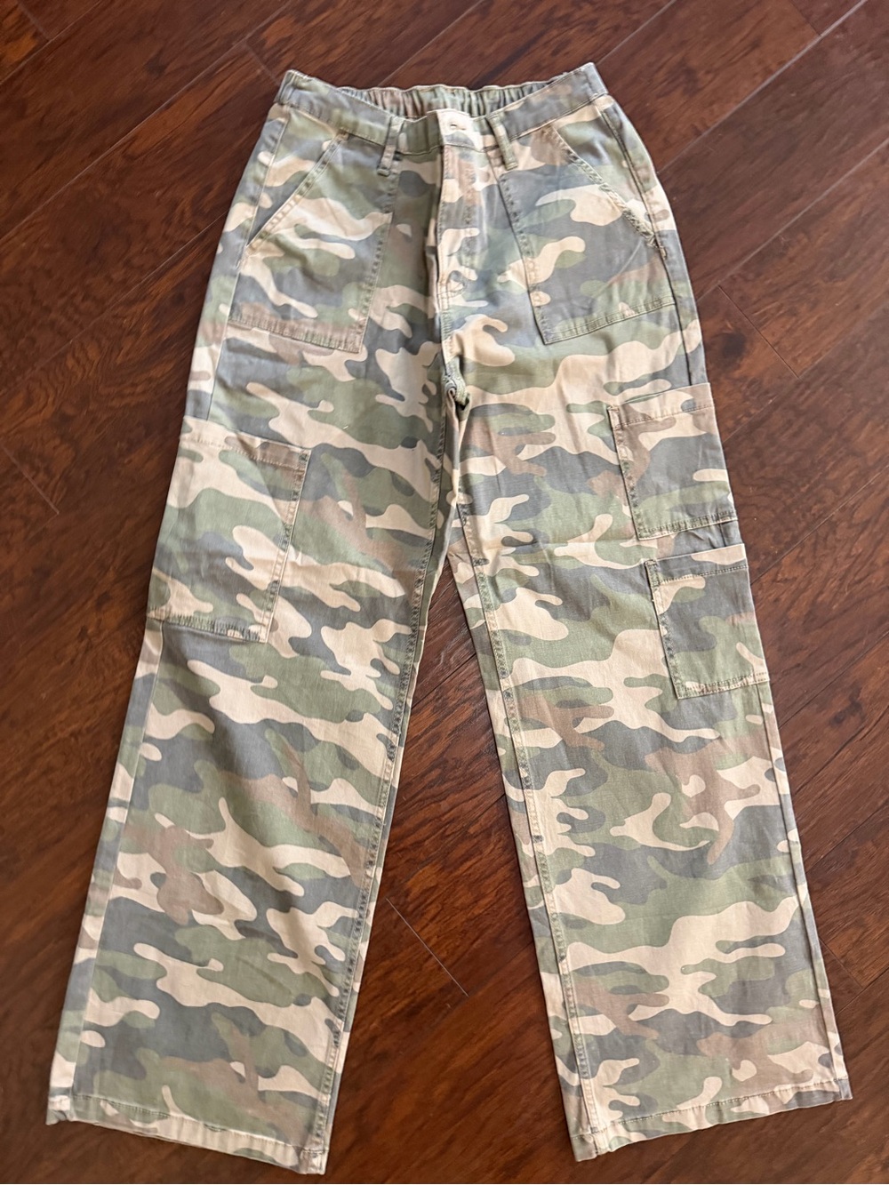 No Boundaries Men's Camo Cargo Pants - Green & Tan